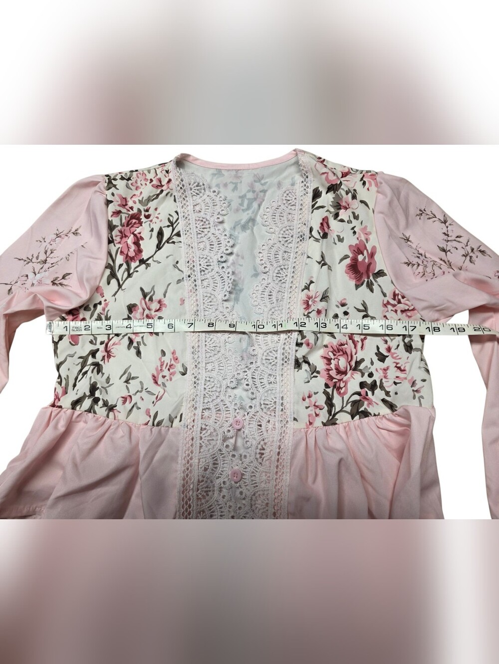 Floral Lace Peplum Crop Top New Medium - Picture 5 of 10